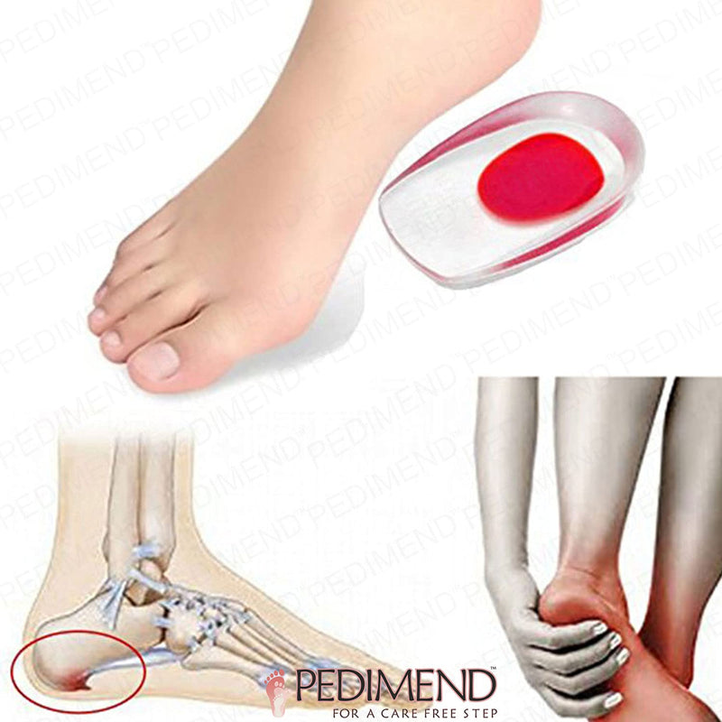 Pedimend 2 Pairs Gel Heel Cups, Silicone Heel Cup Pads for Plantar Fasciitis, Heel Spur & Achilles Pain, Gel Heel Cups and Cushions Absorbing Support (Small: EU 35 – 40) Small: Eu 35 – 40 - NewNest Australia