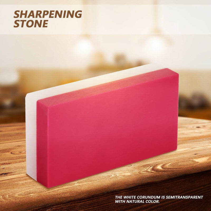 Whetstone Sharpener Knife Sharpening Stone, 3000&10000 Double-sided Whetstone Kitchen Water-stone Whetstone Knife Sharpener, Ruby White Agate Wet Stone - NewNest Australia