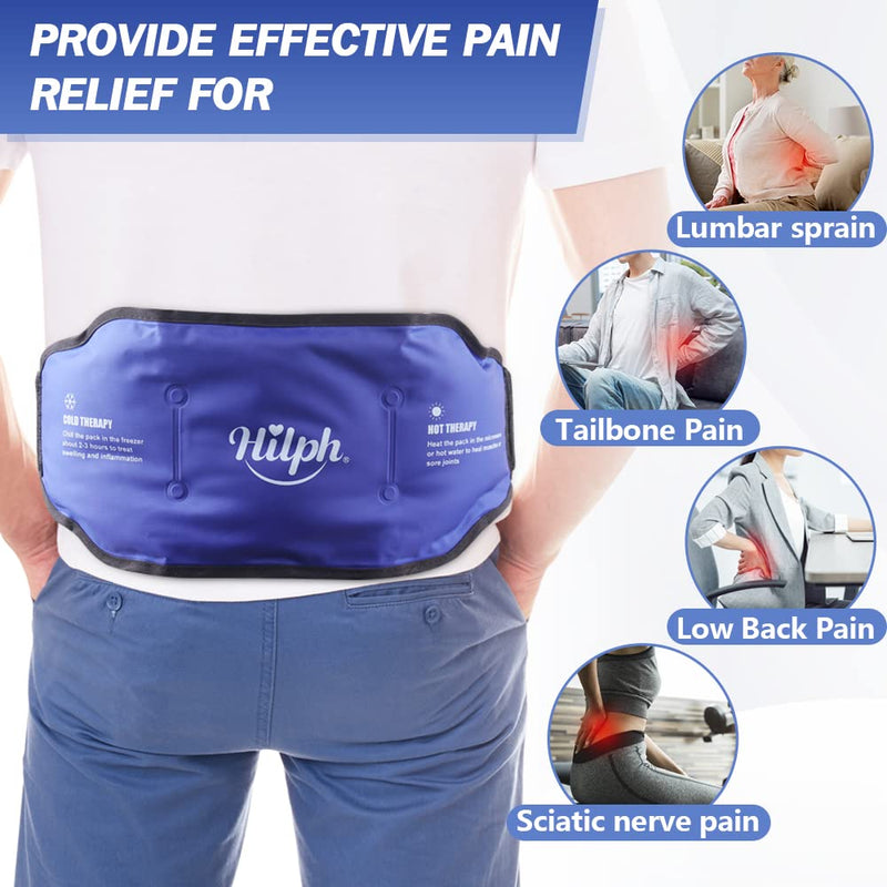 Hilph Ice Pack for Back Pain Relief, Reusable Lower Back Ice Pack Hot Cold Therapy, Lumbar Ice Pack for Back Injuries, Sciatic Nerve, Herniated or Degenerative Disc, Coccyx, Tailbone Pain - NewNest Australia