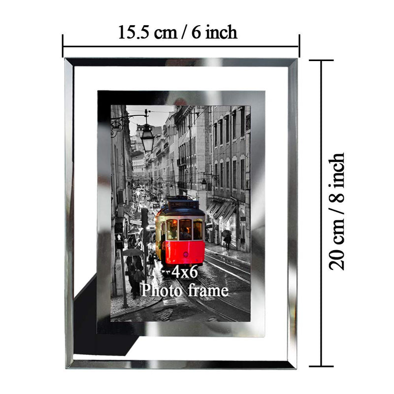 NewNest Australia - Giftgarden Modern Glass Picture Frame 4x6 Friends Gifts for 4 by 6 Photo Display 2 PCS 