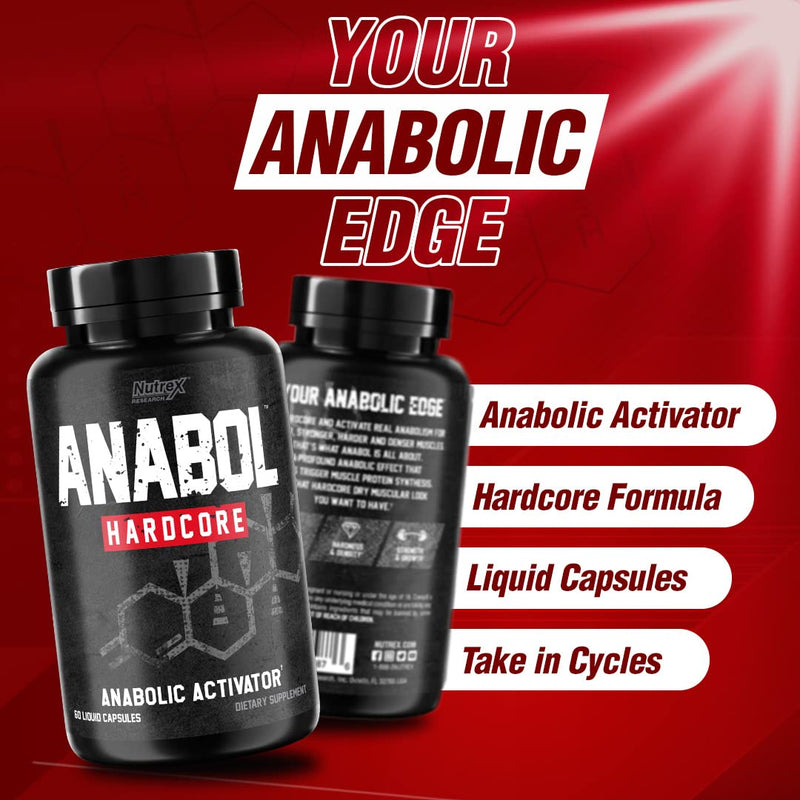 Nutrex Research Anabol Hardcore Anabolic Activator, Muscle Builder and Hardening Agent, 60 Pills - NewNest Australia