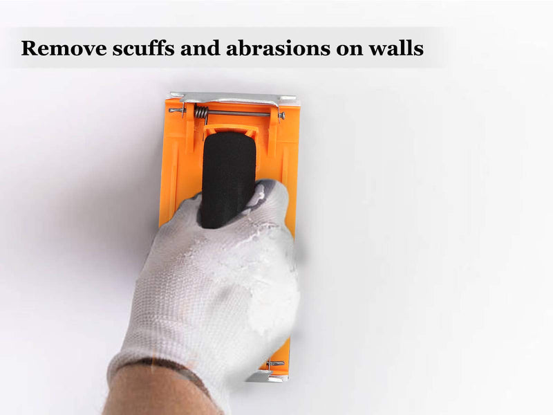 Katfort Hand Sander Block, Drywall Hand Sander with Spong Handle, Perfect for 9 x 3.6 inch Sandpaper for Drywall Wood Metal Polishing - NewNest Australia