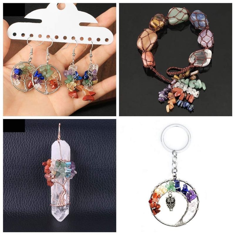 7 Chakra Natural Chip Stone Beads 3-5mm 100g About 500 Pieces Irregular Gemstones Healing Crystal Loose Rocks Bead Hole Drilled DIY for Bracelet Jewelry Making Crafting (3-5mm, 7 Chakra Color Mix) - NewNest Australia