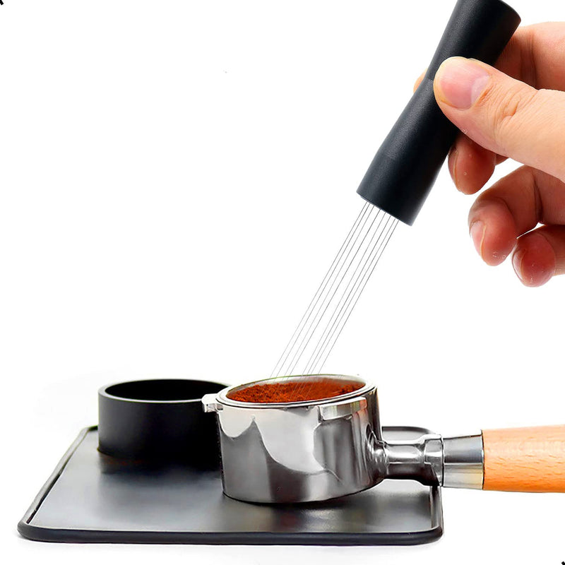 Espresso Coffee Stirrer, Coffee Stirring Tamper WDT Distribution Tool, Needle Type Distributor Hand Stirrer Tool (Black） Black - NewNest Australia