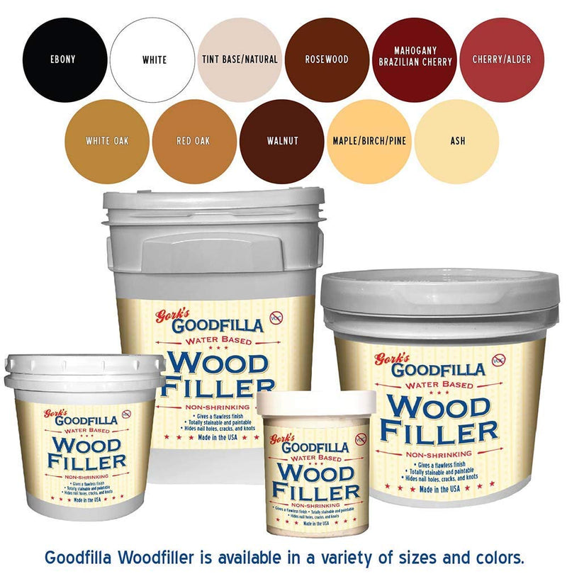 Water-Based Wood & Grain Filler - Red Oak - 8 oz by Goodfilla | Replace Every Filler & Putty | Repairs, Finishes & Patches | Paintable, Stainable, Sandable & Quick Drying - NewNest Australia