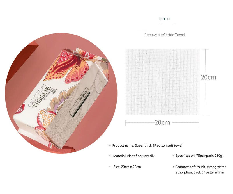 Ruihua 1 Pack 100% Soft Cotton Disposable Cleaning Face Towel,Facial Cleansing Cotton Non-woven Cotton Wet and Dry wash Towel,Multi-purpose Disposable Face Towel,Removing Makeup and Clean - NewNest Australia