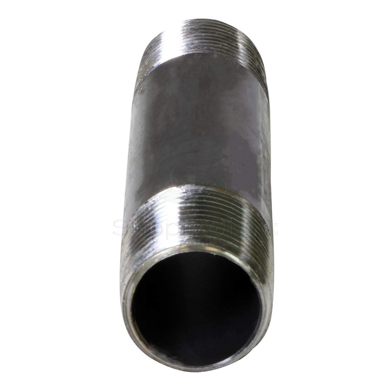 Supply Giant Everflow Supplies NRLB1004 4" Long Black Left/Right Steel Nipple Pipe Fitting with 1" Nominal Size Diameter, OSMC3006 - NewNest Australia