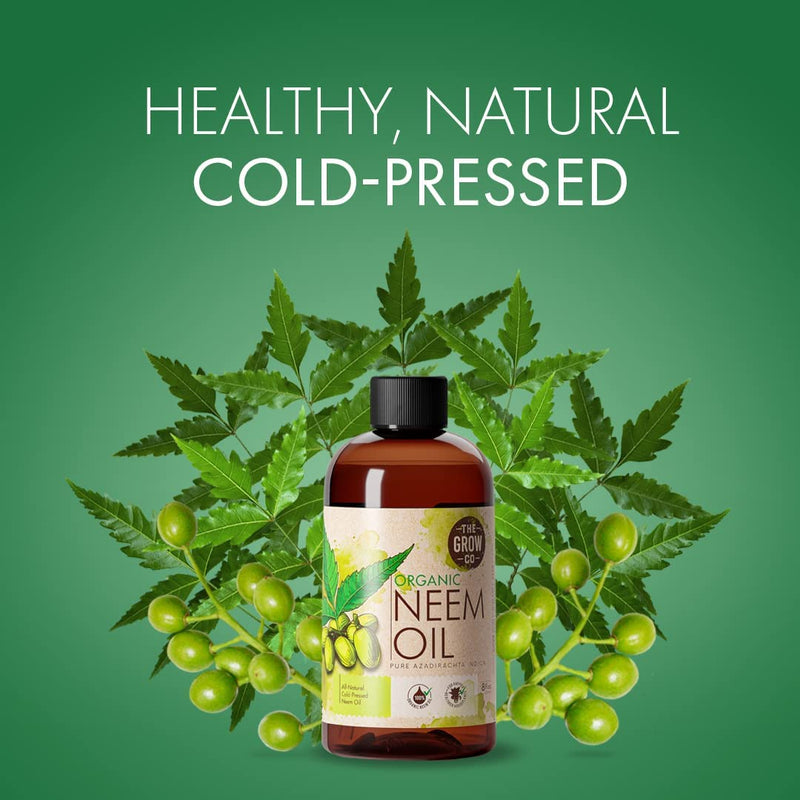 Organic Neem Oil - Pure Concentrate, Cold Pressed for Plants Indoor and Outdoor - Leaf Shine Spray with High Azadirachtin Content (8 oz) 8 Ounce - NewNest Australia
