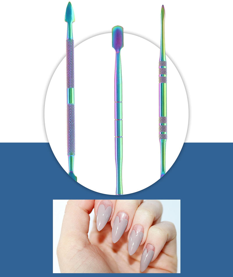 Suiwotin 3PCS Wax Carving Tools, Rainbow Stainless Steel Wax Tool Carving Tool Kit, Double-Headed, Rainbow Rainbow - 3PCS - NewNest Australia