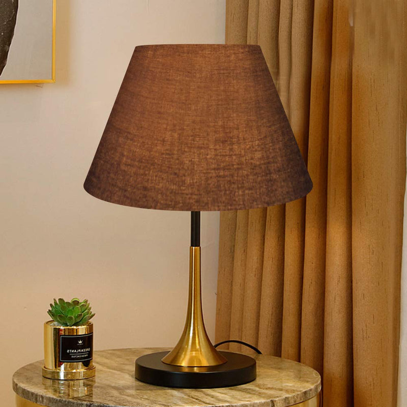 ALUCSET Medium Lamp Shade, Barrel Fabric Lampshade for Table Lamp and Floor Light,7x13x7.8 inch,Natural Linen Hand Crafted,Spider (Black) Black - NewNest Australia