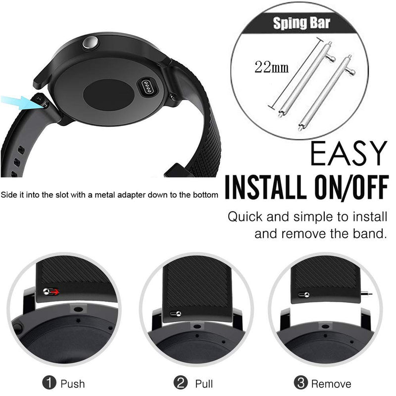 Band for Garmin Vivoactive 4, Soft Silicone Replacement Watch Band for Garmin Vivoactive 4/ Venu 2 (No Tracker, Replacement Bands Only) 5PCS Bands-Boy Large - NewNest Australia