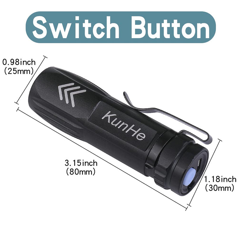 KunHe KH003 Mini Small Pocket LED Flashlight Usb rechargeable High Lumens Bright Powerful flashlights Pack of 5 - NewNest Australia