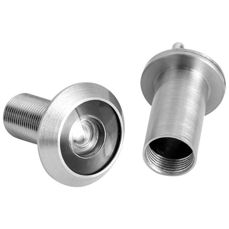 GLANICS Door Viewer, 200 Degree 2 Pcs Door Spy Hole, Spy Glass Hole with Heavy Duty Privacy Cover for Home Office Hotel, Pure Copper (2 Pack) Silver - NewNest Australia