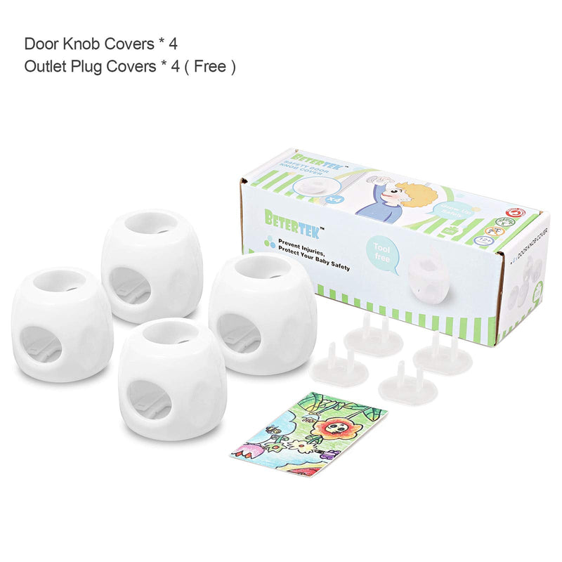 Door Knob Safety Cover for Kids, Child Proof Door Knob Covers, Baby Safety Door knob Handle Cover Lockable Design (4 Pack). - NewNest Australia