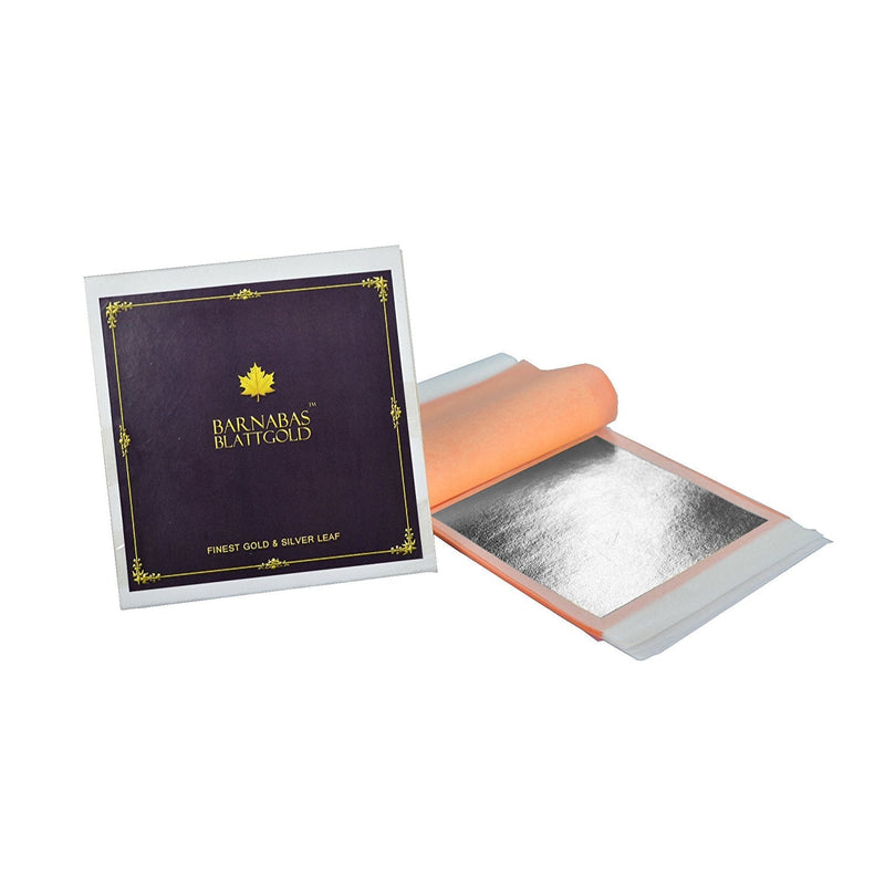 Barnabas Blattgold - Genuine Silver Leaf Sheets, Professional Quality Booklets (Transfer, 3.75", 25 Sheets, Silver) Transfer, 3.75", 25 sheets - NewNest Australia