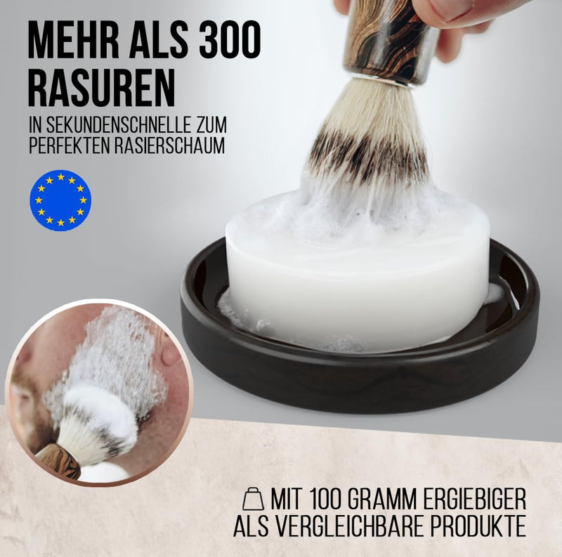 Barbear | Shaving soap de luxe | 100g Jumbo Size | Vegan shaving cream alternative | Handmade in soap factory | Power formula for dense shaving foam (Bergamot) Bergamot - NewNest Australia