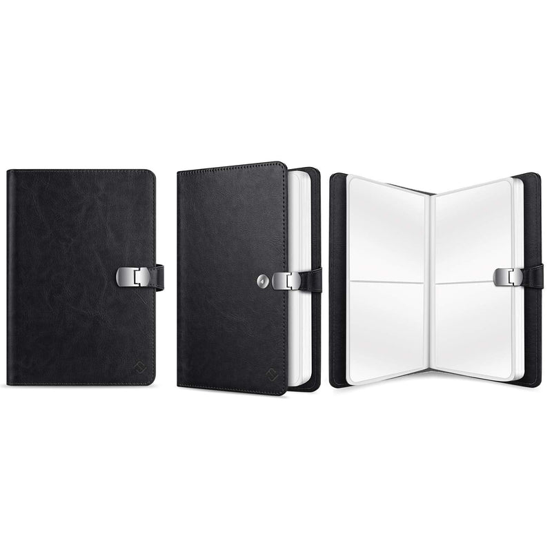 Fintie Wallet Photo Album for 3.5x4.5 Inch Film - 64 Pockets Snap Fastener Album for Fujifilm Instax Wide 300/ Instax Link Wide Printer, Polaroid Now+/ OneStep+/ OneStep 2 VF Camera, Vintage Black - NewNest Australia