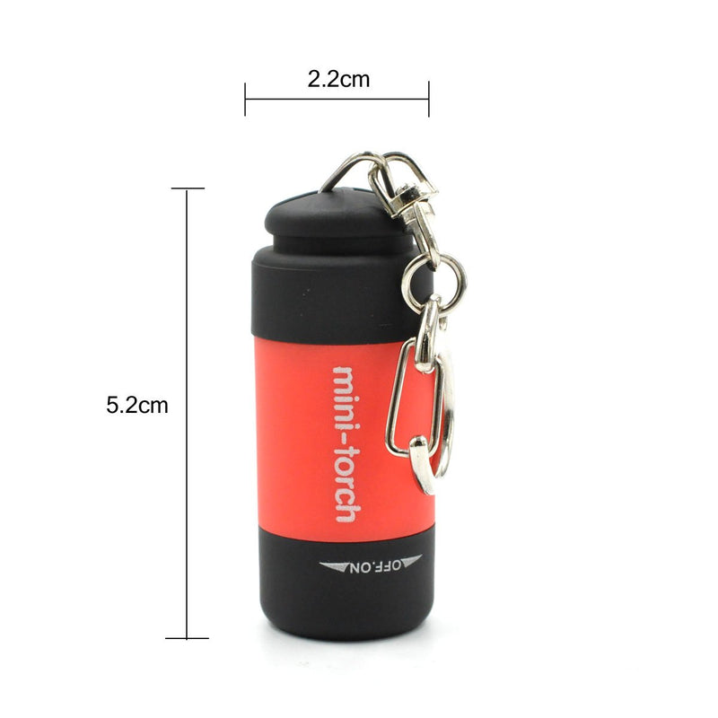 UCEC 8 Pack Mini USB Torch Rechargeable Colorful LED Flashlight High-Powered Keychain Lamp(Multicolor) - NewNest Australia