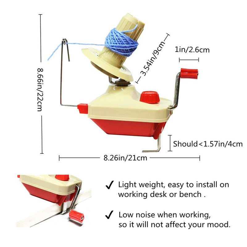 Yarn Ball Winder ,Convenient Ball Winder for Yarn,Yarn Swift and Ball Winder Combo with Easy Installation for Yarn Storage with 1 Pieces Scissors + 20 Pieces Stitch Knitting Needles(22) - NewNest Australia