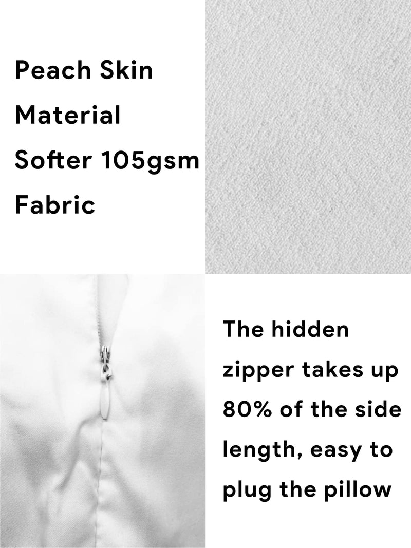Sublimation Blanks Throw Pillowcase Heat Transfer Cushion Covers with Invisible Zippers for DIY Printing Sofa Coach Decor White 4pcs 17.7”x17.7” Polyester No Pillow Insert 17.7"x17.7" 4 Pack - NewNest Australia