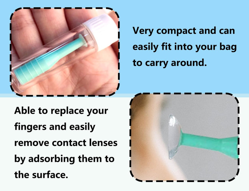 KAPSING Pack of 4 contact lens insertion aids, insertion aid for contact lenses, contact lens sucker, soft lenses, contact lens insertion aid with bottle - NewNest Australia