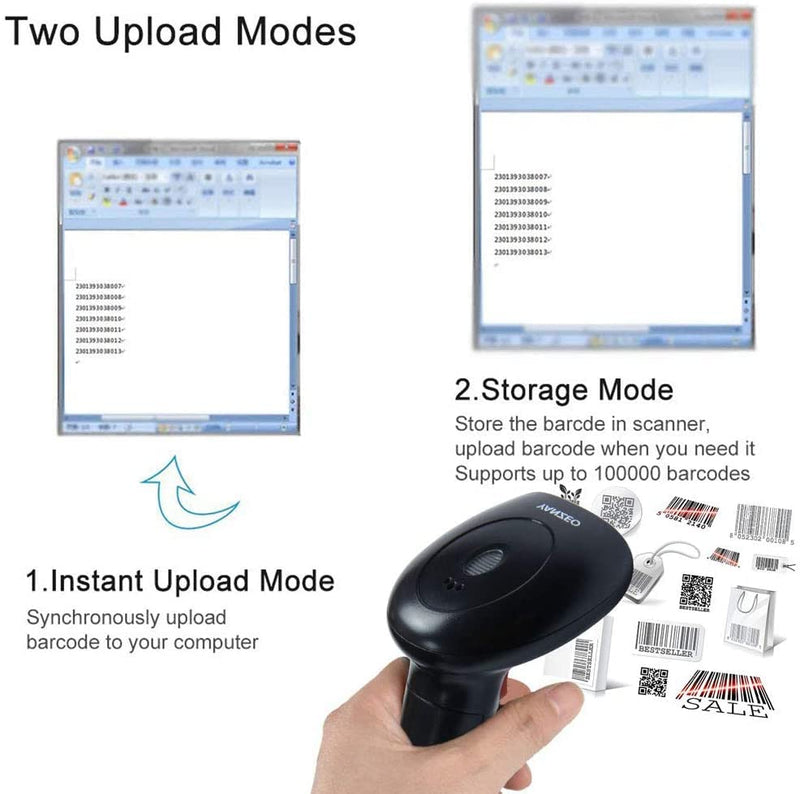 Yanzeo USB Barcode Scanner,CCD Barcode Scanner for Computer - Plug and Play Fast & Accurate Scanning,for Books,Office, Warehouse,Store - NewNest Australia