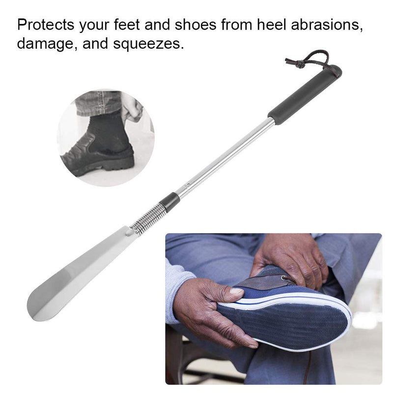 Multi Functional Handicap Adaptability Mobility Dressing Help, Stainless Steel Shoehorn with Leather Dressing Stick Reaching AidsMobility & Daily Living Aids - NewNest Australia