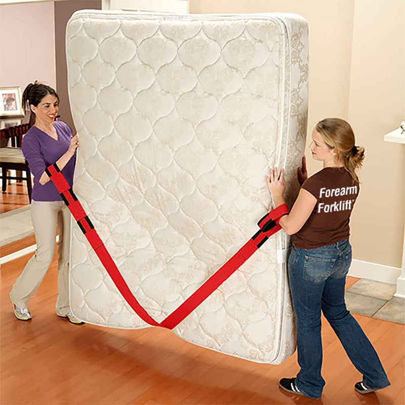 Forearm Forklift 2-Person Lifting and Moving Straps; Lift and Carry Furniture, Appliances, Mattresses or Items up to 800 lbs Like a Pro, Includes Movers Rubber Band, Firehouse Red, Special Edition - NewNest Australia