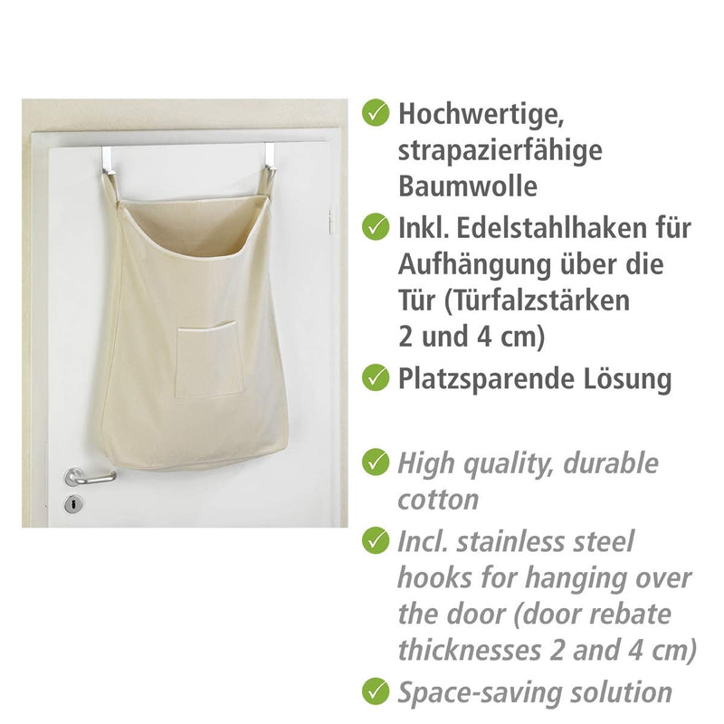 NewNest Australia - WENKO Over-The-Door Laundry Collector, 20.5 x 31.9 x 3.9 inch, Beige 