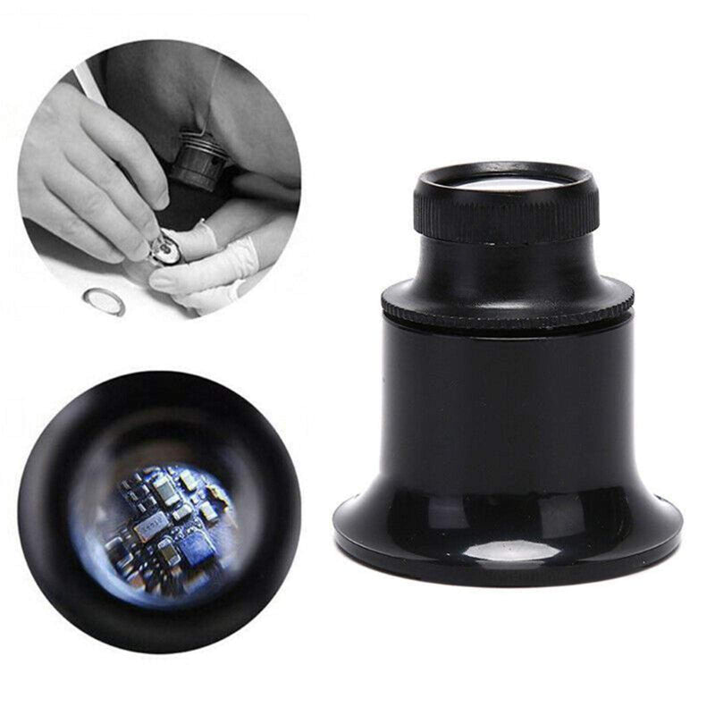Jewelers Loupe Portable Monocular Magnifier Experimental Tools Magnifying Glass Jewelry Tools for Eye Magnifier Lens Repair Kit(5X 10X 15X 20X 4pcs) - NewNest Australia
