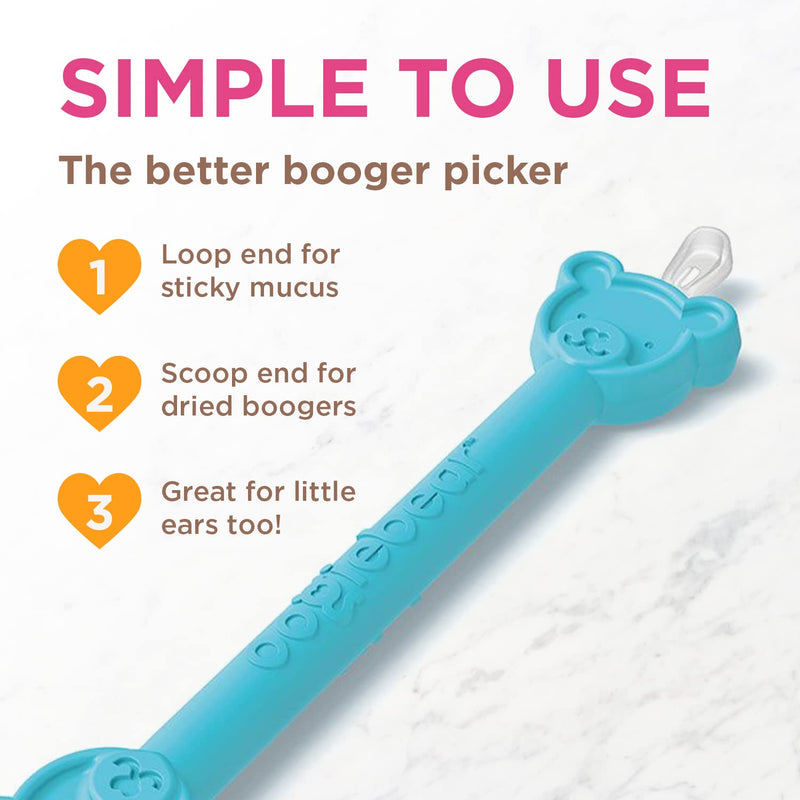 oogiebear - Nose and Ear Gadget. Safe, Easy Nasal Booger and Ear Cleaner for Newborns and Infants. Dual Earwax and Snot Remover. Aspirator Alternative 1 blue oogiebear blue booger picker - NewNest Australia