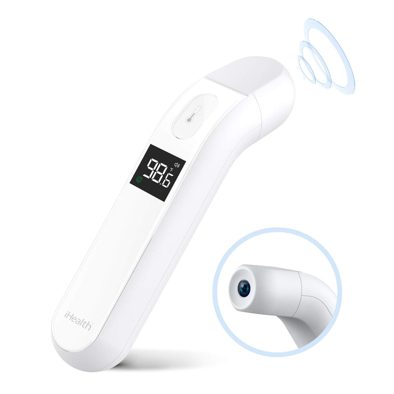 iHealth Thermometer for Adults by iHealth, Infrared Forehead Thermometer for Adults and Kids, Touchless Digital Baby Thermometer with Fever Indicator, Non Contact Thermometer (PT2L) - NewNest Australia