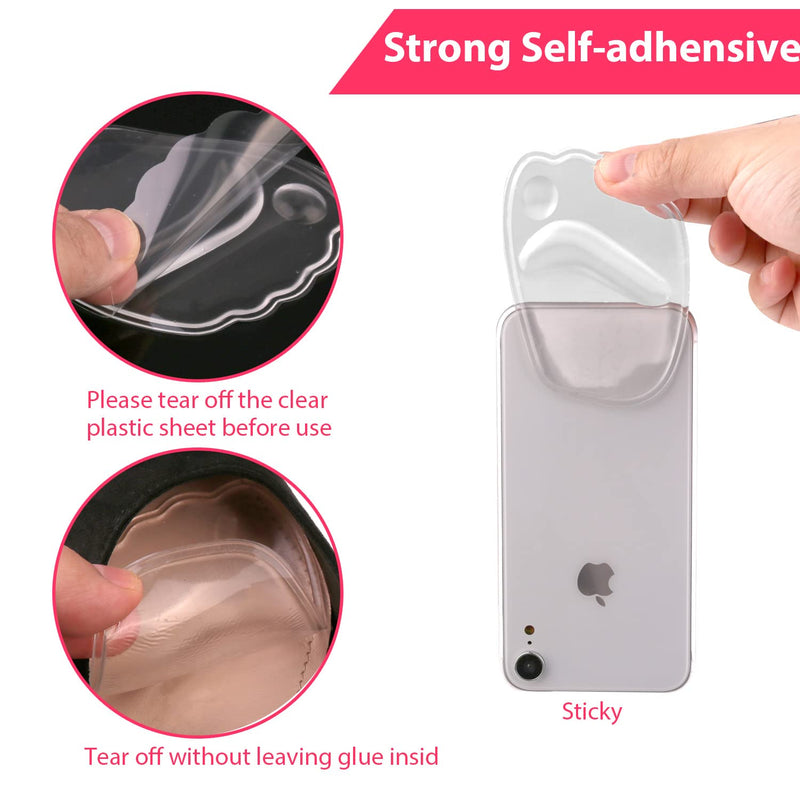 Gel Ball of Foot Cushion, 3 Pairs High Heels Shoes Inserts Forefoot Pads Foot Pain Relief Metatarsal Pads Reusable Ball of Foot Cushion for Women (Transparent 3 Pairs) Transparent 3 Pairs - NewNest Australia