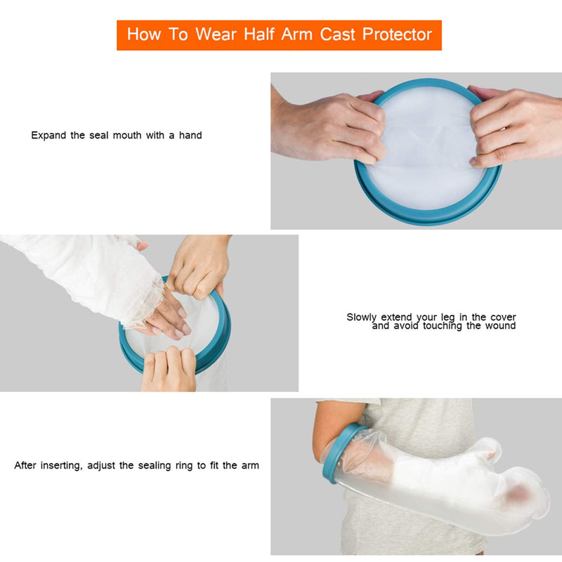 Watris Veiyi Plaster Protection Waterproof Arm, Adult Bandage Protection Shower Protection Arm, Reusable Arm Plaster Shower Cover - NewNest Australia