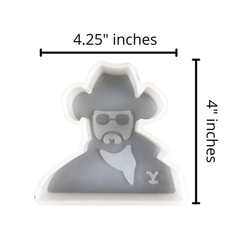Cowboy Rip Silicone Mold | Cowboy Rip Silicone Mold for Freshies, Silicone Mold for Epoxy, Silicone Mold for Soap | 4.25" Wide x 4" Long x 1" Deep | Send Rip | Y Jacket Oven Safe - NewNest Australia