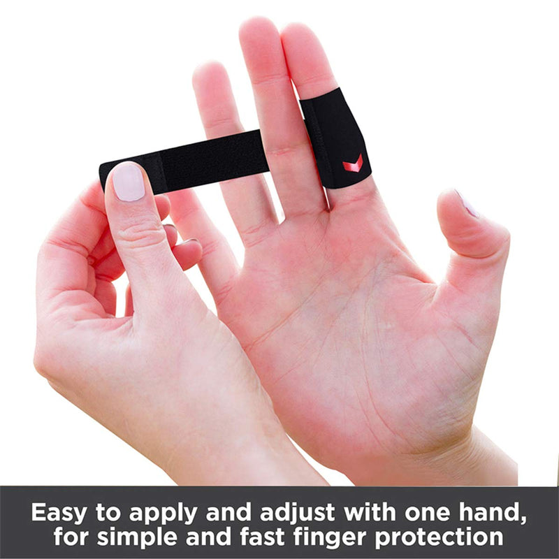 VerteLife Finger Splint Adjustable Finger Sleeve Support Protector Finger Brace Relieve Joint Pain Finger Guards Sport Cushion Bandage for Basketball Volleyball Red - NewNest Australia