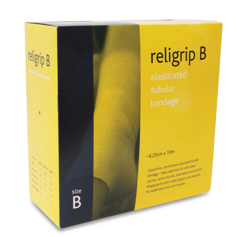Religrip Rel462 Elasticated Tubular Bandage, Supportive, Comfortable, Radial Bandage. Ideal for Soft Tissue Injuries, Dislocations and Sprains. B Size, Small Hands/arms, 6.25 Cm W X 10 M L - NewNest Australia