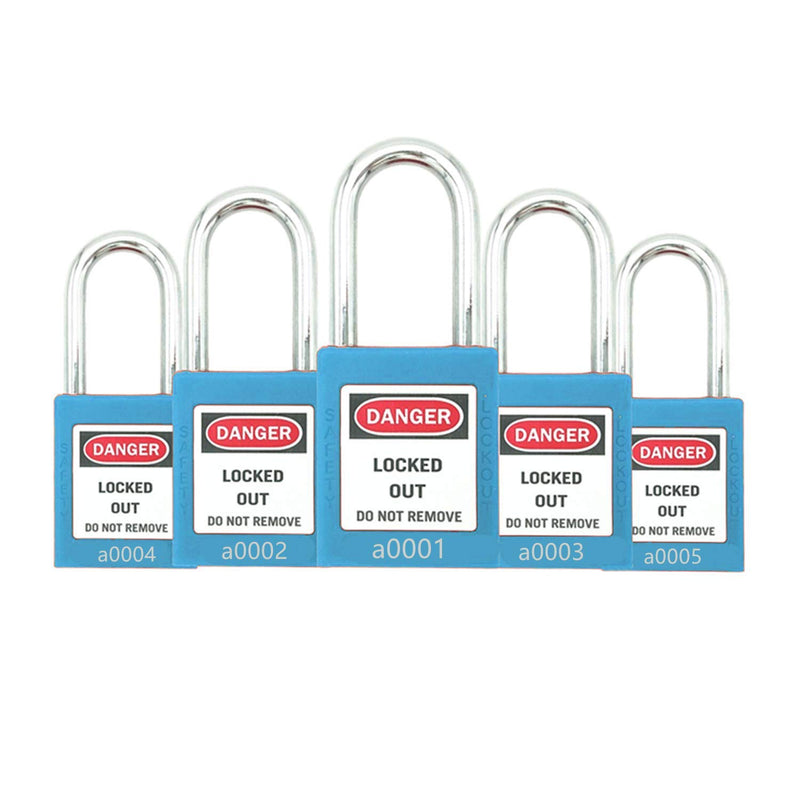 Lockout Tagout Lock 5pcs Set Loto Product Safety Padlocks for Lock Out Tag Out Stations and Devices (Blue, Key Alike) Blue - NewNest Australia