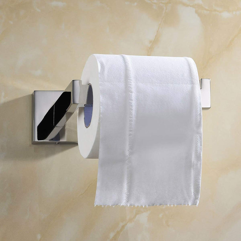 ThinkTop Luxury 304 Stainless Steel Chrome Finished Toilet Paper Holder Roll Quadrate Wall Mounted Mirror Polished Bathroom Accessories Silver 1 - NewNest Australia