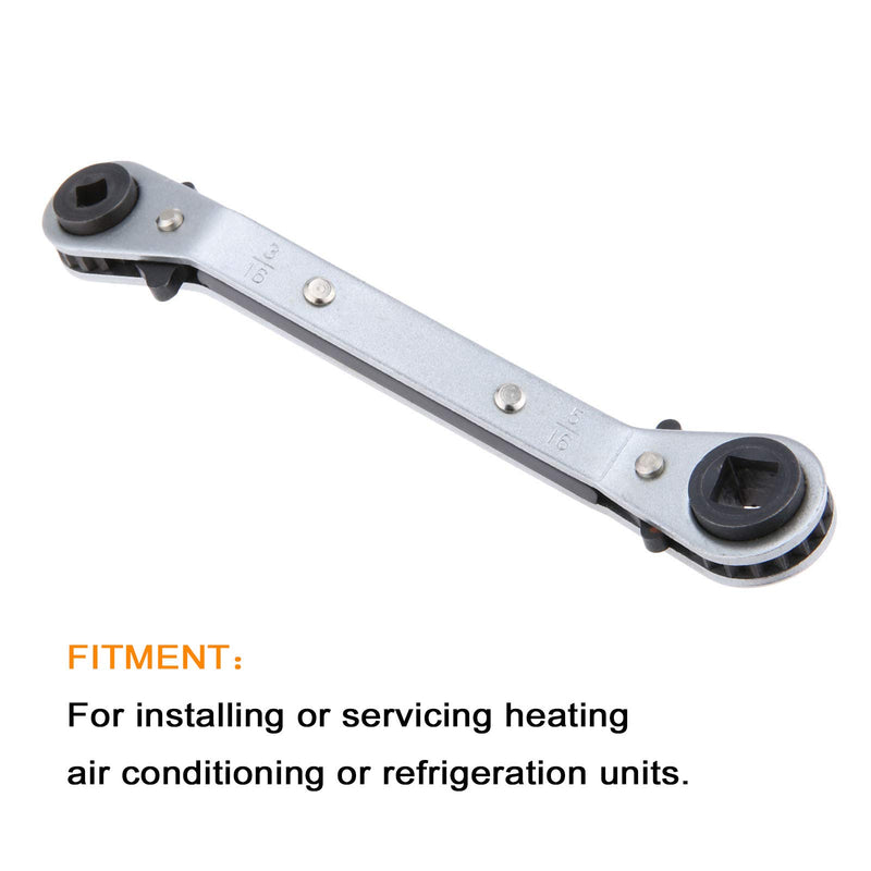 gohantee Refrigeration Ratchet Wrench 4 Different Sizes - 1/4 x 3/16 Square x 3/8 x 5/16 Square Air Conditioning Ratcheting Service Wrench - NewNest Australia