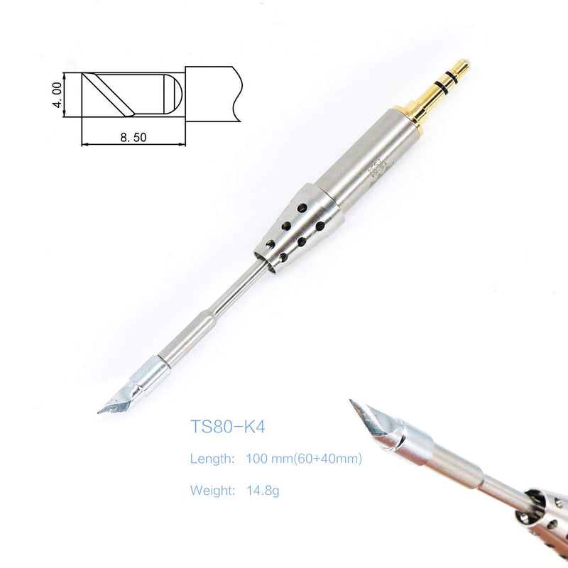 NovelLife Original TS K4 Soldering Iron Tip Replacment Solder Bit Internal Heating Ceramic Core for TS80 TS80P Mini USB Digital Soldering Iron (TS-K4) TS-K4 - NewNest Australia