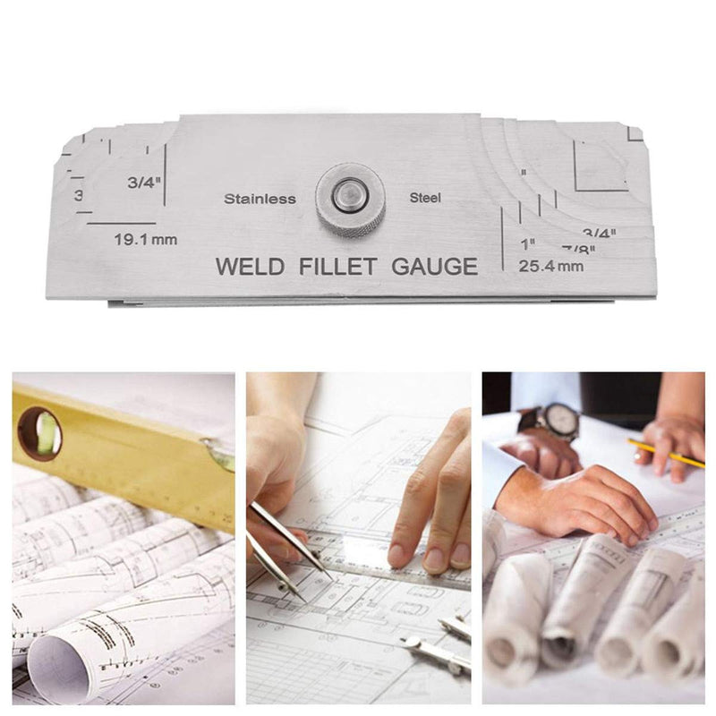 Fillet Weld Gauge Gage Set Stainless Steel Welding Inspection Gauge Inch/Metric - NewNest Australia