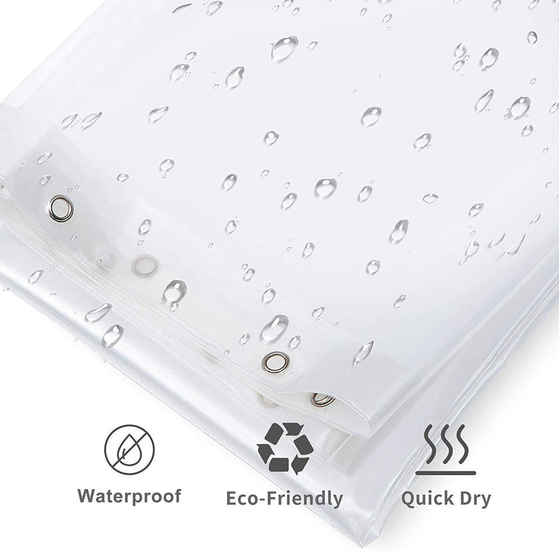 downluxe Clear Shower Curtain Liner 72x72 - PEVA 3 Gauge Light Weight,Waterproof,Odorless with Rust-Resistant Grommets Holes Clear 3g 1 - NewNest Australia