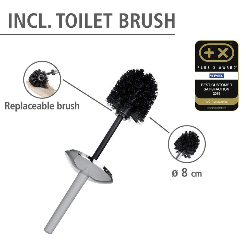 WENKO 22248100 Toilet Brush, Grey - NewNest Australia