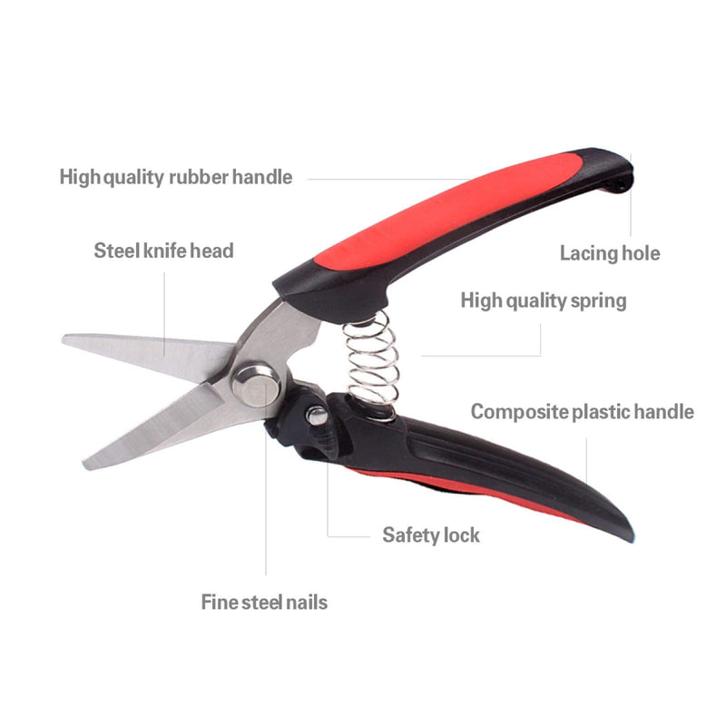 Henglong Steel Pruning Shears - Best Tree Trimmer, Garden Shears, Hand Pruner—Razor Sharp Bypass Secateurs, Ergonomic Gardening Tool for Effortless Cuts 2pcs/pack - NewNest Australia