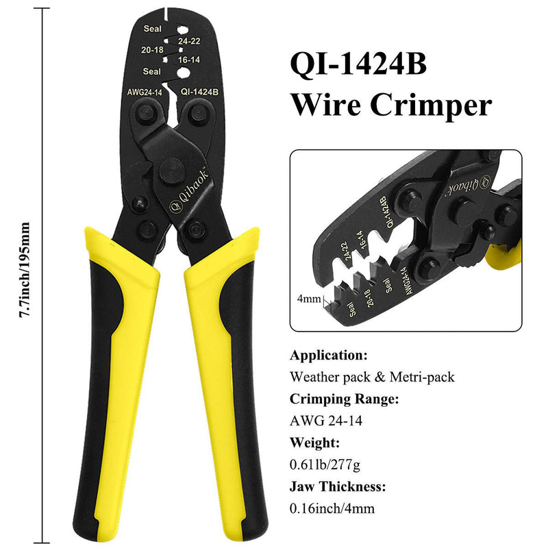 Qibaok Weather Pack Crimper Tools Waterproof Connectors Crimping Tool  for Delphi Packard Weather Pack Terminals or Metri-Pack Connectors - NewNest Australia