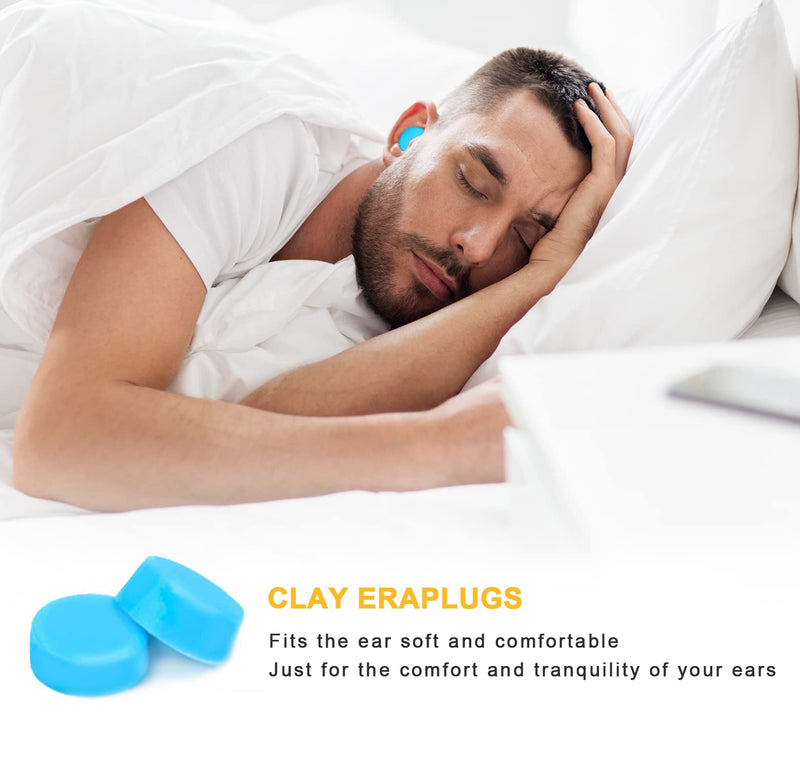8 Pairs Silicone Mud Earplugs, Soft And Comfortable, Reusable And Squeezing, Waterproof, Silicone Ear Plugs With Noise Cancellation, Suitable For Swimming, Running, Sleeping And Travel - NewNest Australia