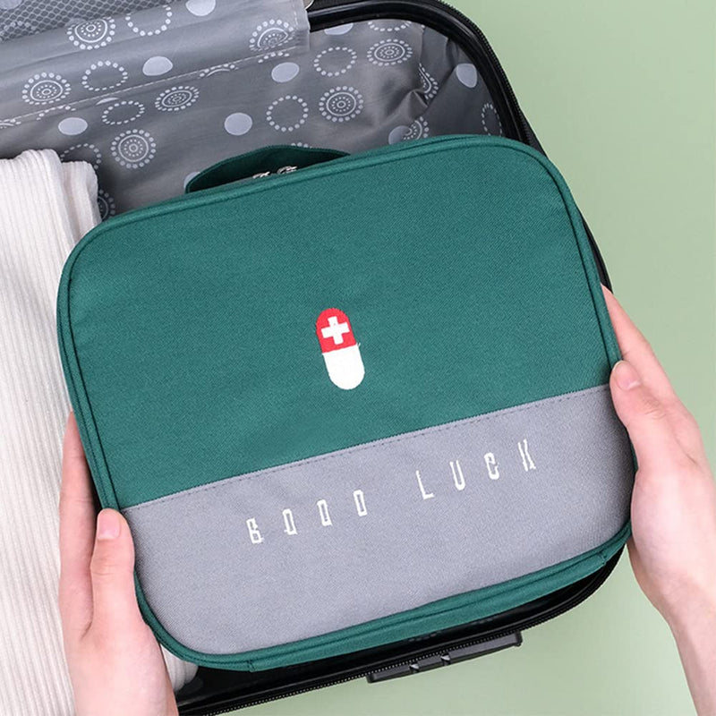 Medical Bag, Travel Pharmacy Bag, Large Capacity First Aid Bag, Portable Waterproof Medicine Storage Bag, Medicine Bag For Home, Office, Travel (Green), Green - NewNest Australia