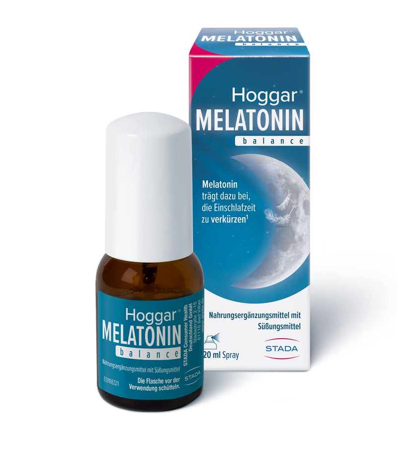 Hoggar MELATONIN balance - sleep spray - dietary supplement with melatonin to shorten the time it takes to fall asleep and for jet lag - with vitamin B6-20 ml spray - NewNest Australia