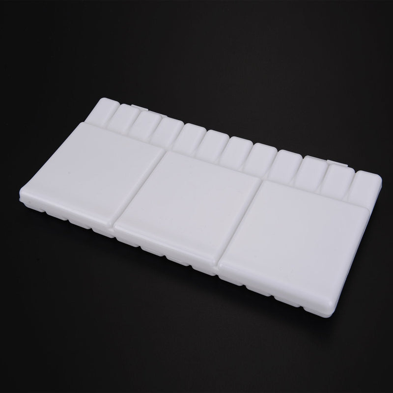 Shappy Watercolor Palette Folding Paint Tray Plastic Painting Pallet with 33 Compartments, Thumbhole and Brush Holders, White - NewNest Australia